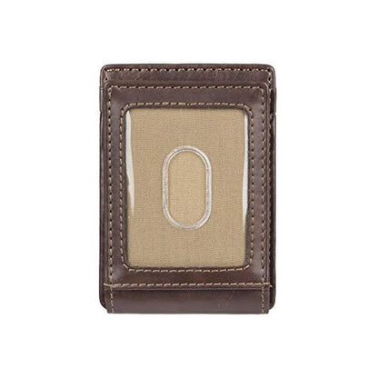 Dockers Men's Front Pocket Wallet Brown One Size – In Use