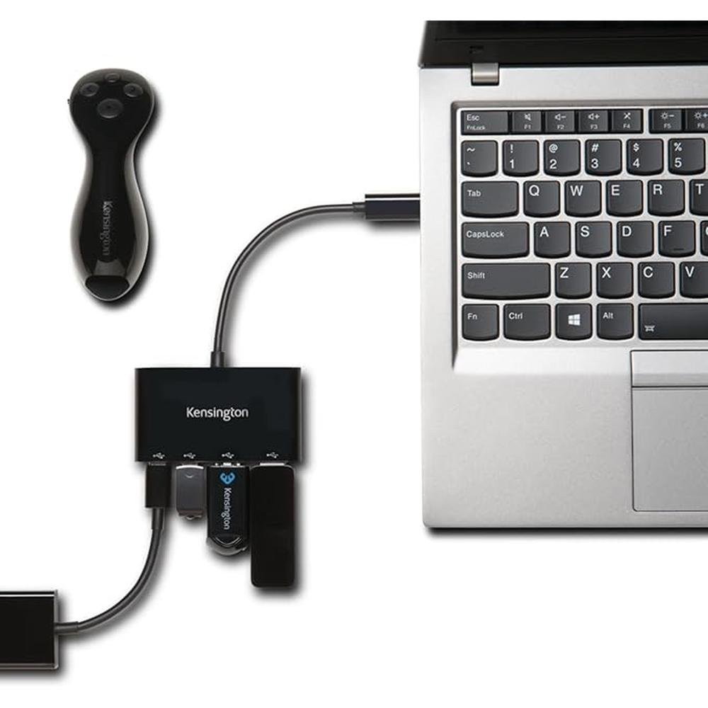 Kensington USB-C 4-Port HUB – In Use