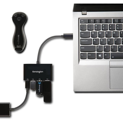 Kensington USB-C 4-Port HUB – In Use