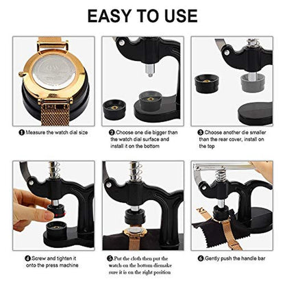 Watch Press: ONEBOM Watch Repair Kit Professional with – In Use