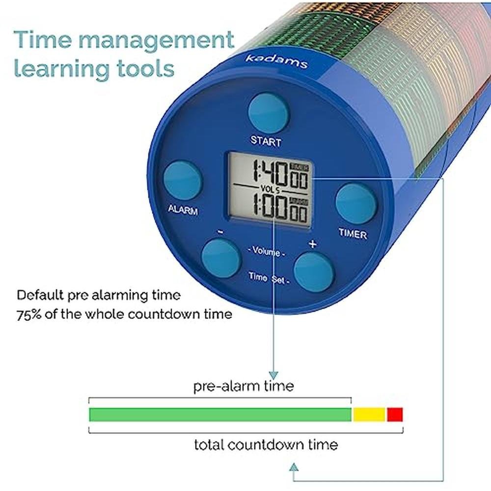 Time Management Made Easy: KADAMS Visual Timer for Kids – Close-up Detail