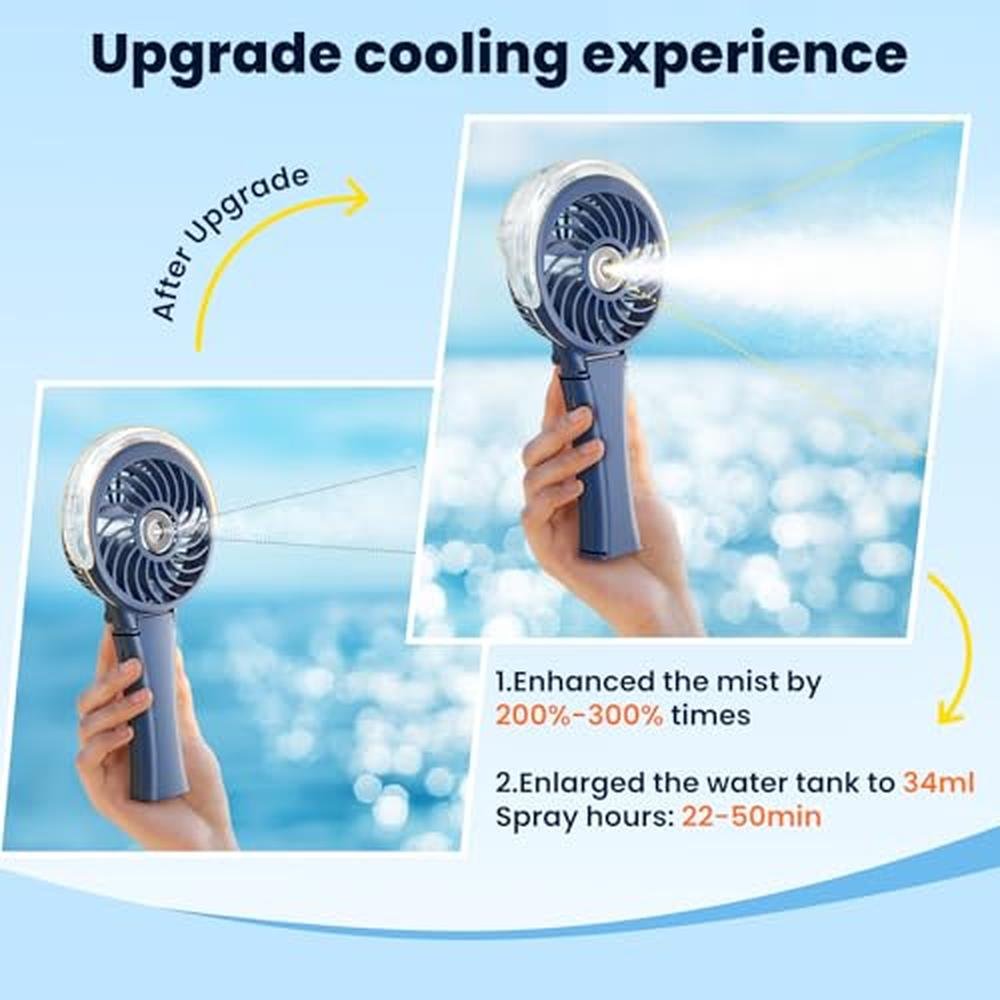 Handheld Misting Fan: HandFan Upgraded Portable – Side View