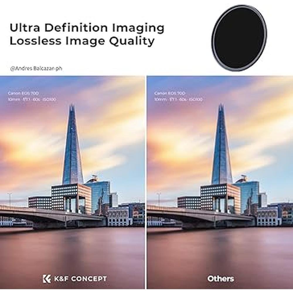 Filter Lens: K&F Concept 40.5mm ND1000 10-Stop Fixed – In Use