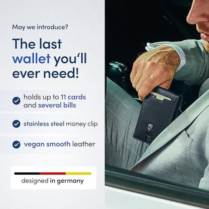 TRAVANDO Mens Slim Wallet: Austin RFID Blocking Bifold – Side View