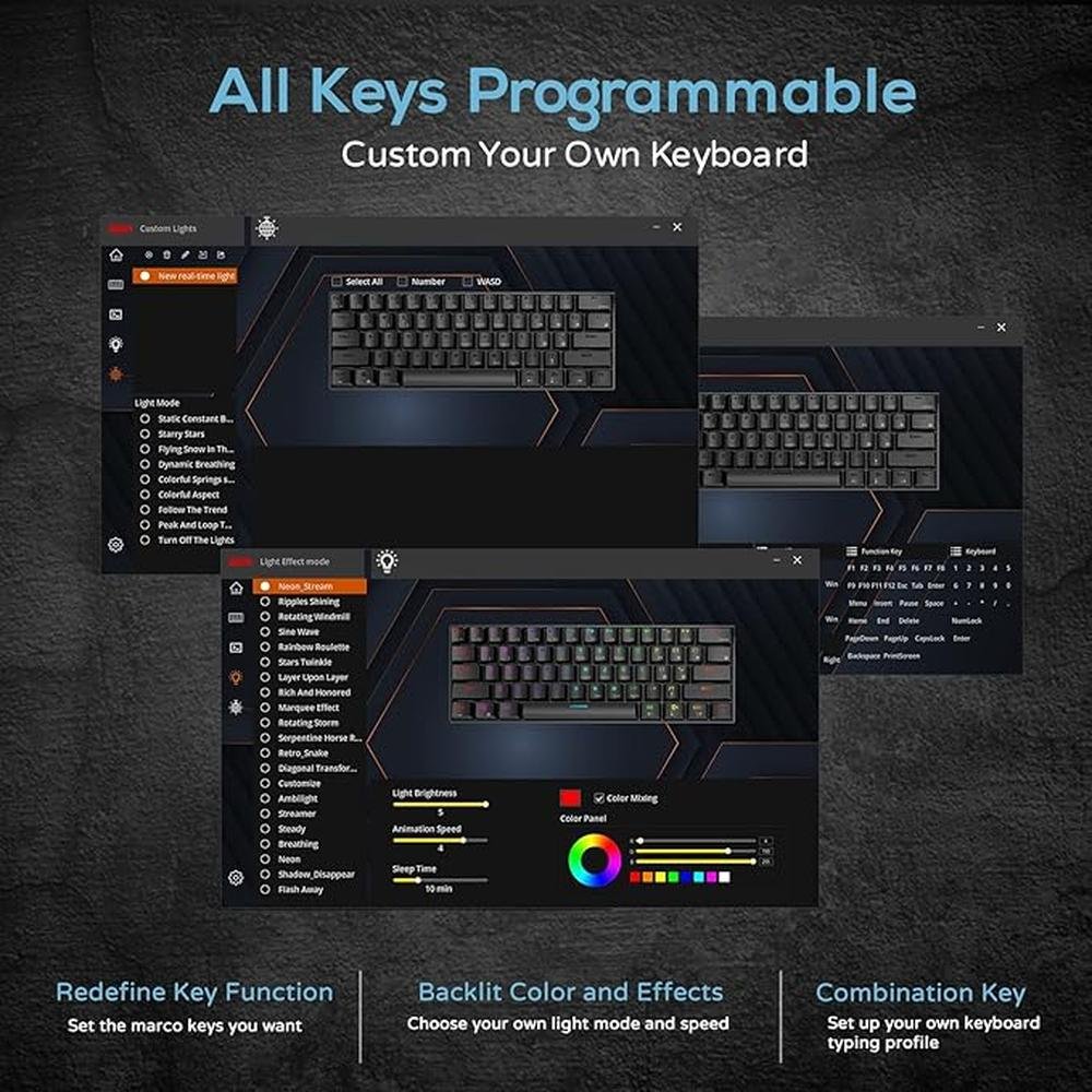 Keyboard Bluetooth: RK Royal Kludge RK61 60 Mechanical – Packaging
