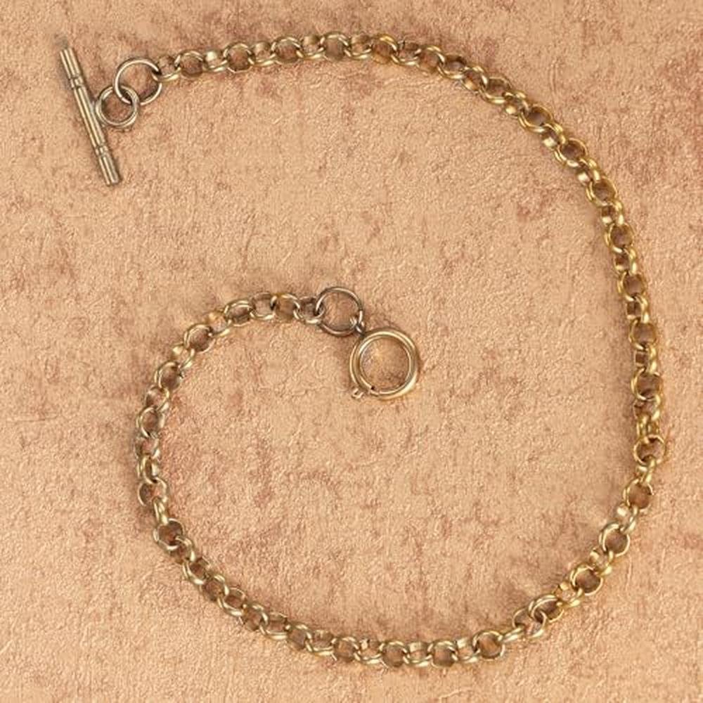 Treeweto Pocket Watch: TREEWETO Vest Chain 14.7 Inch Gold – Side View