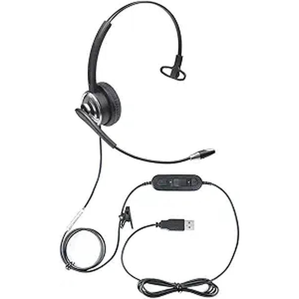 ECS WordCommander USB Voice Recognition Headset – Front View