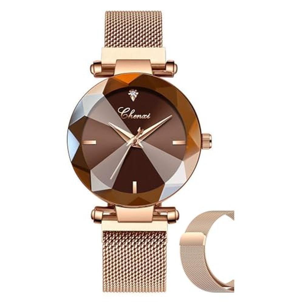 Women's Rose Gold Quartz Watch – Front View