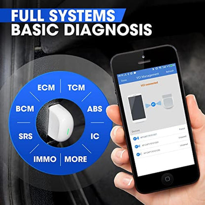 Diagnostic Autel: Autel MaxiAP AP200 OBD2 Scanner Bluetooth – Side View