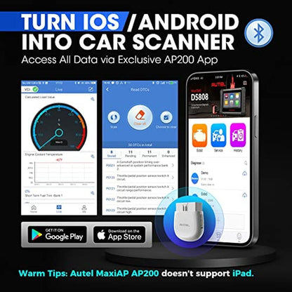 Diagnostic Autel: Autel MaxiAP AP200 OBD2 Scanner Bluetooth – Close-up Detail