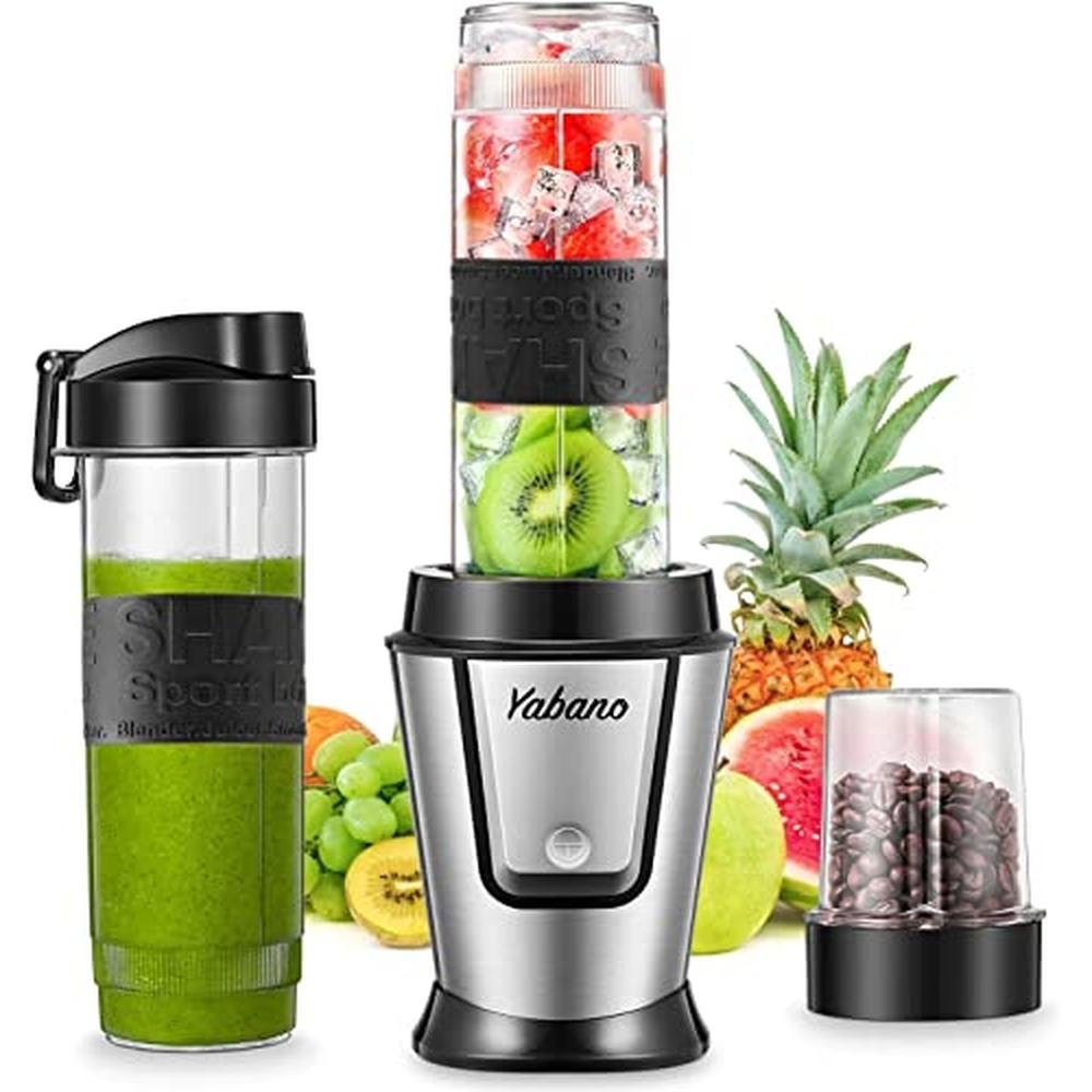 Blender Bottle: Electric Shake Bottle with 2 x 20oz Travel – Front View