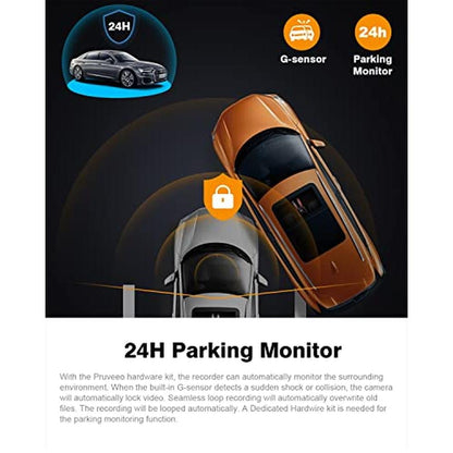 Pruveeo Dash Cam: Front and Inside 1080P Dual FHD Dash – In Use