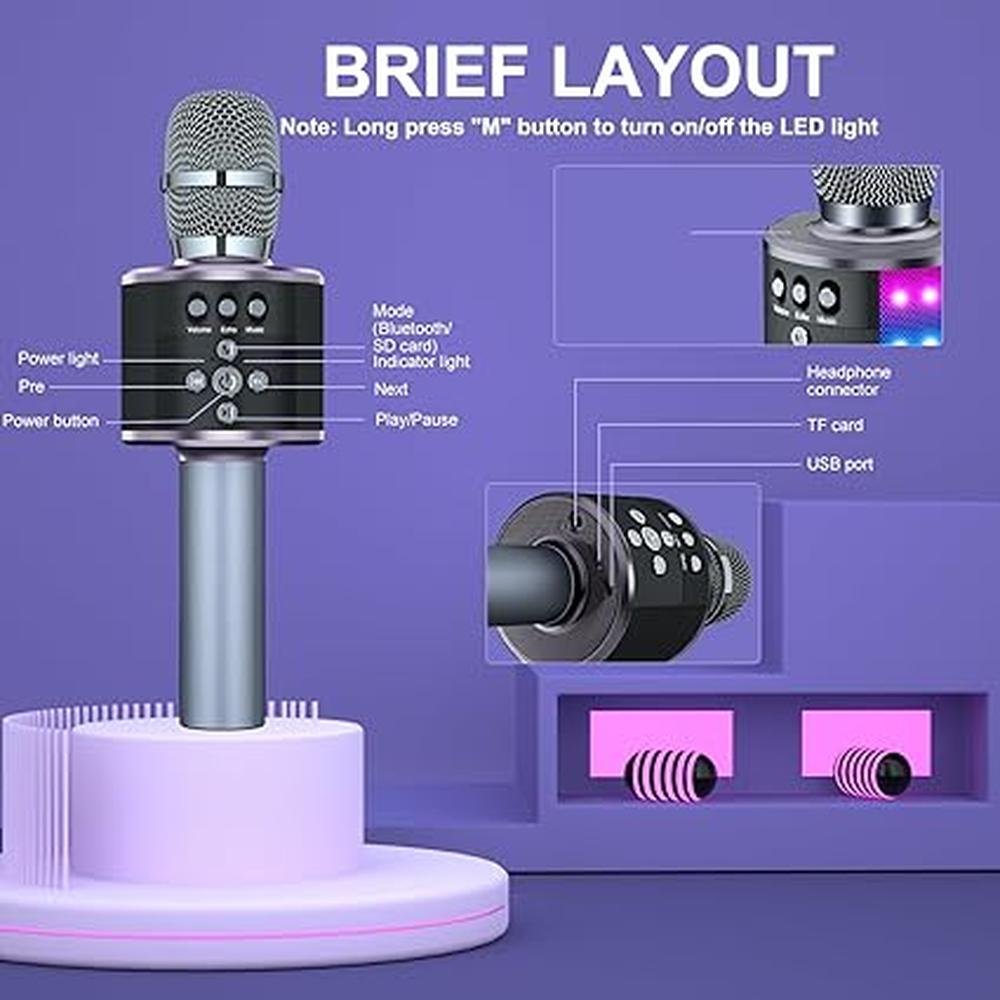 BONAOK Karaoke Microphone Bluetooth – In Use