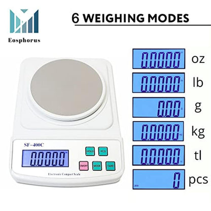 High-Precision Digital Scale: Eosphorus Science SF-400C – Close-up Detail