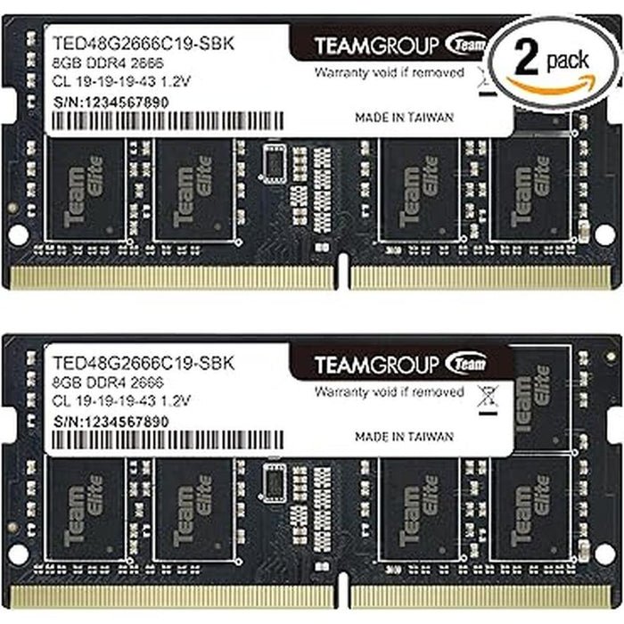 Memory TeamGroup: TeamGroup Elite DDR4 16GB Kit 2x8GB – Front View