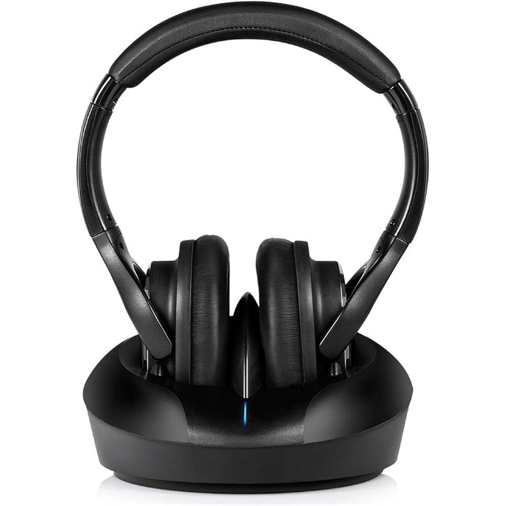 Wireless TV Headphones Over Ear Headsets-RF Transmitter – Front View