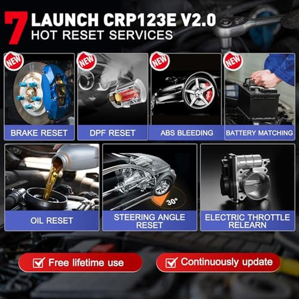 OBD2 Scanner: LAUNCH CRP123E V2.0 Elite Diagnostics Tool – Close-up Detail