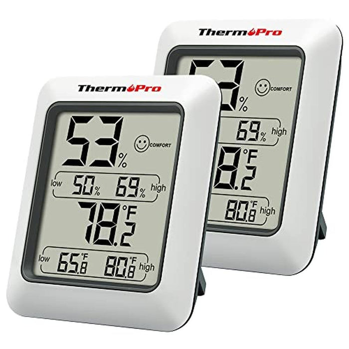 ThermoPro TP50 2 Pieces Digital Hygrometer Indoor – Front View