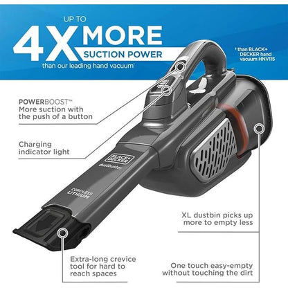 Black Decker: Black Decker Dustbuster Handheld Vacuum – Side View