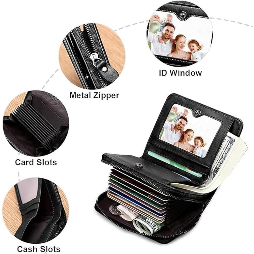 Wallet Men: Huanlang Bifold RFID Blocking Multi-Card Holder – Side View