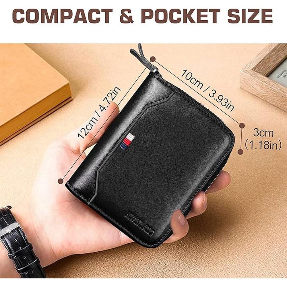 Wallet Men: Huanlang Bifold RFID Blocking Multi-Card Holder – In Use