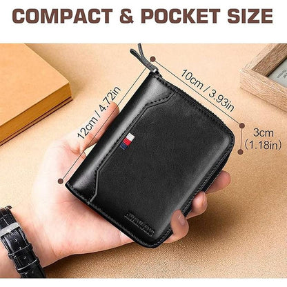 Wallet Men: Huanlang Bifold RFID Blocking Multi-Card Holder – In Use