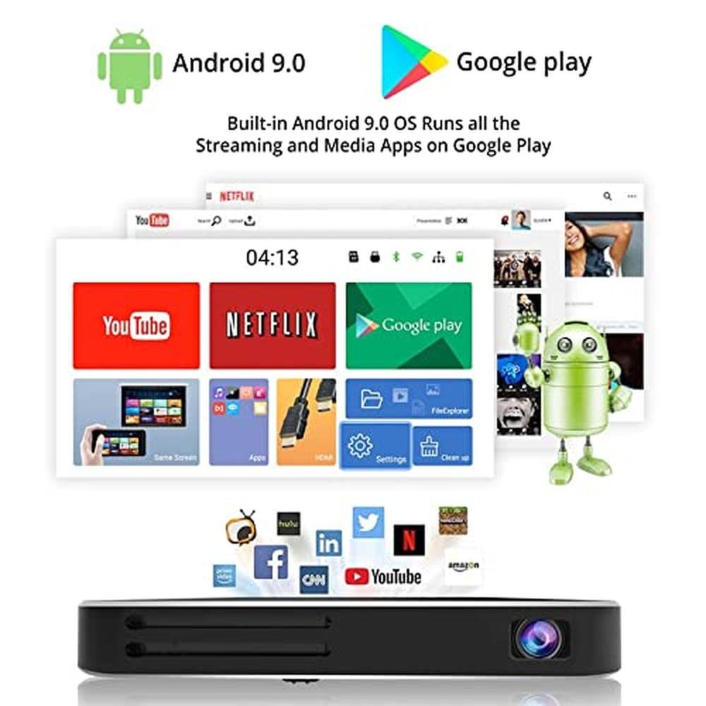 Projector AKASO: AKASO WT50 Mini Projector with WiFi and – In Use