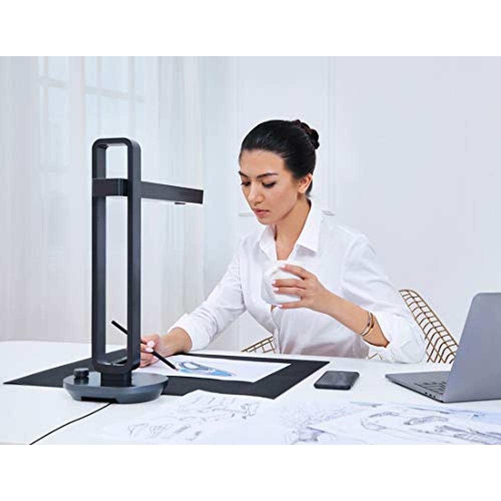 CZUR Aura Pro Book Scanner: Auto-Flatten – Side View