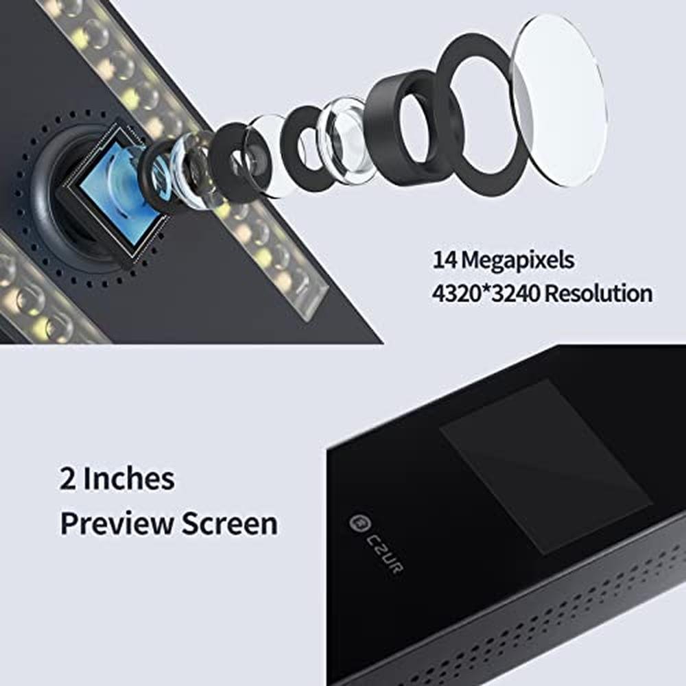 CZUR Aura Pro Book Scanner: Auto-Flatten – Close-up Detail
