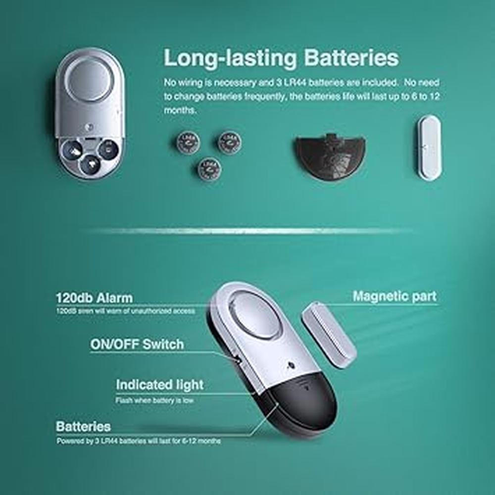 120 DB Loud Door and Window Open Alarm Sensor – Close-up Detail