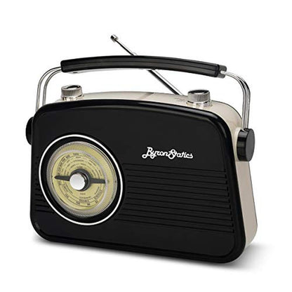 ByronStatics Black AM FM Radio – Front View