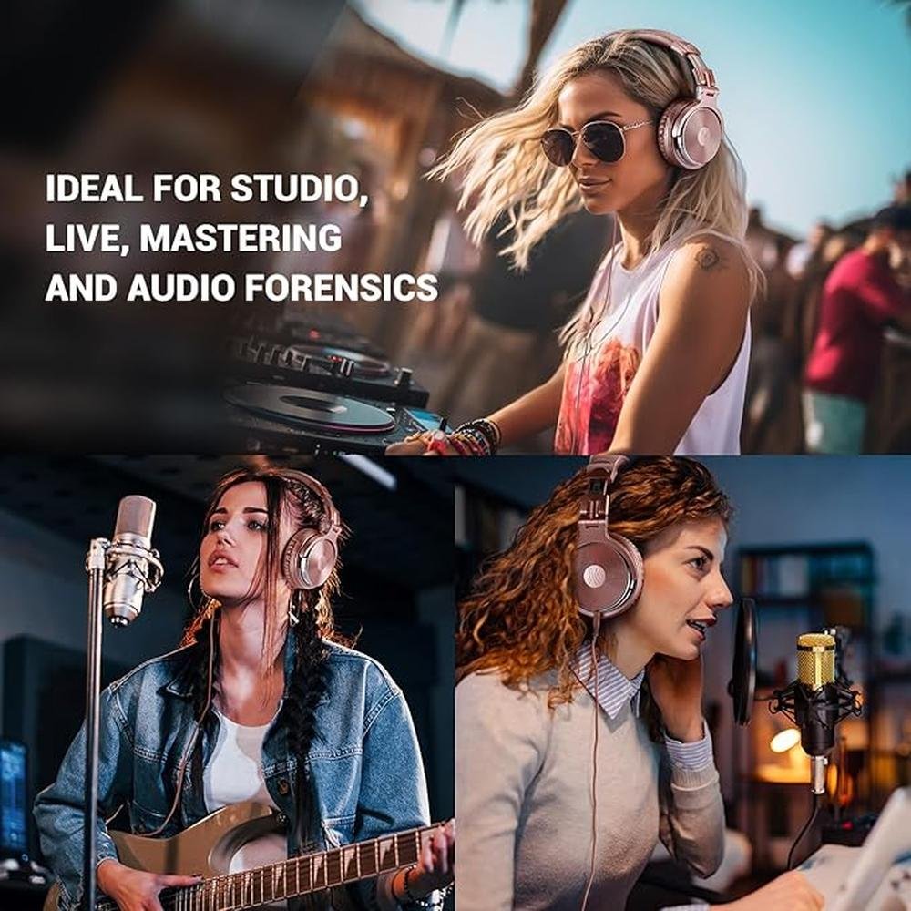 OneOdio Wired Over Ear Headphones Studio Monitor & Mixing – Side View