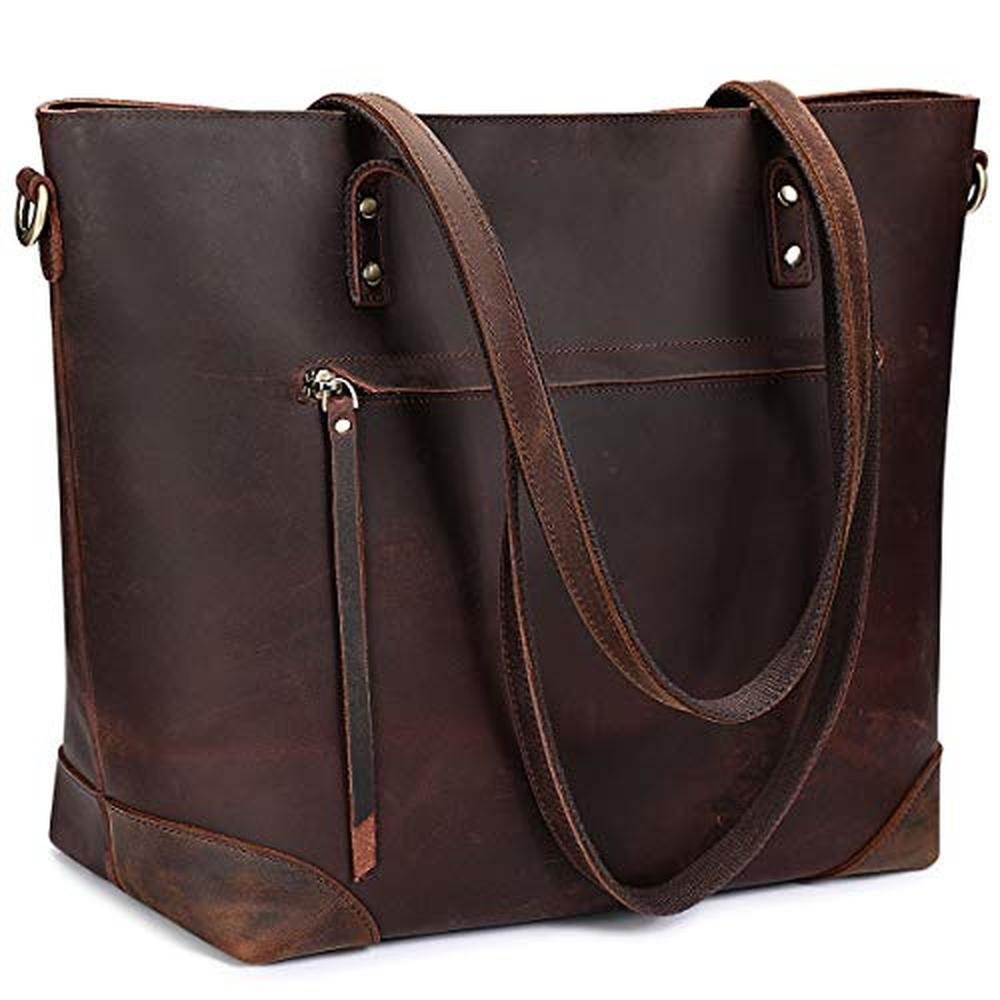 Zone Vintage: S-ZONE Genuine Leather Shoulder Bag – Front View