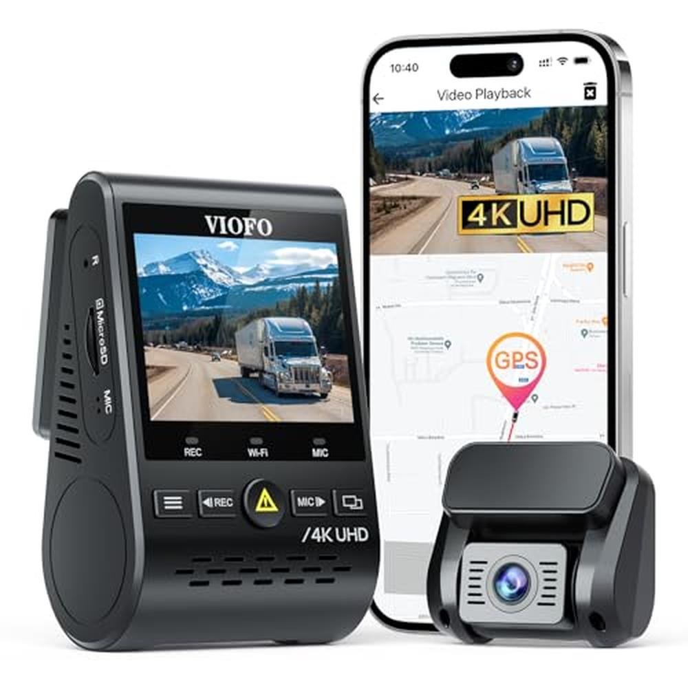 Dash Sensor: VIOFO A129 Pro Duo 4K Dual Dash Cam 3840 x – Front View
