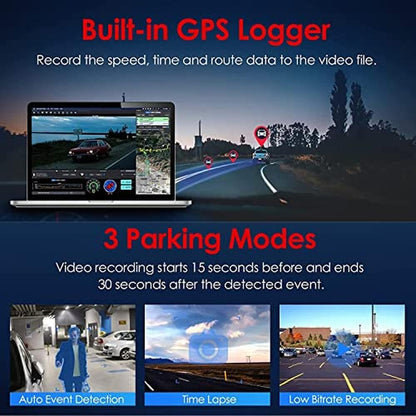 Dash Sensor: VIOFO A129 Pro Duo 4K Dual Dash Cam 3840 x – Close-up Detail