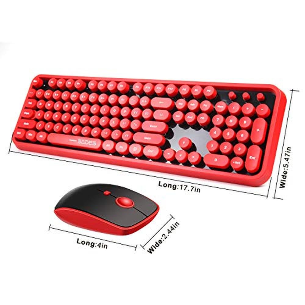 Wireless Keyboard Mouse Combo – Side View