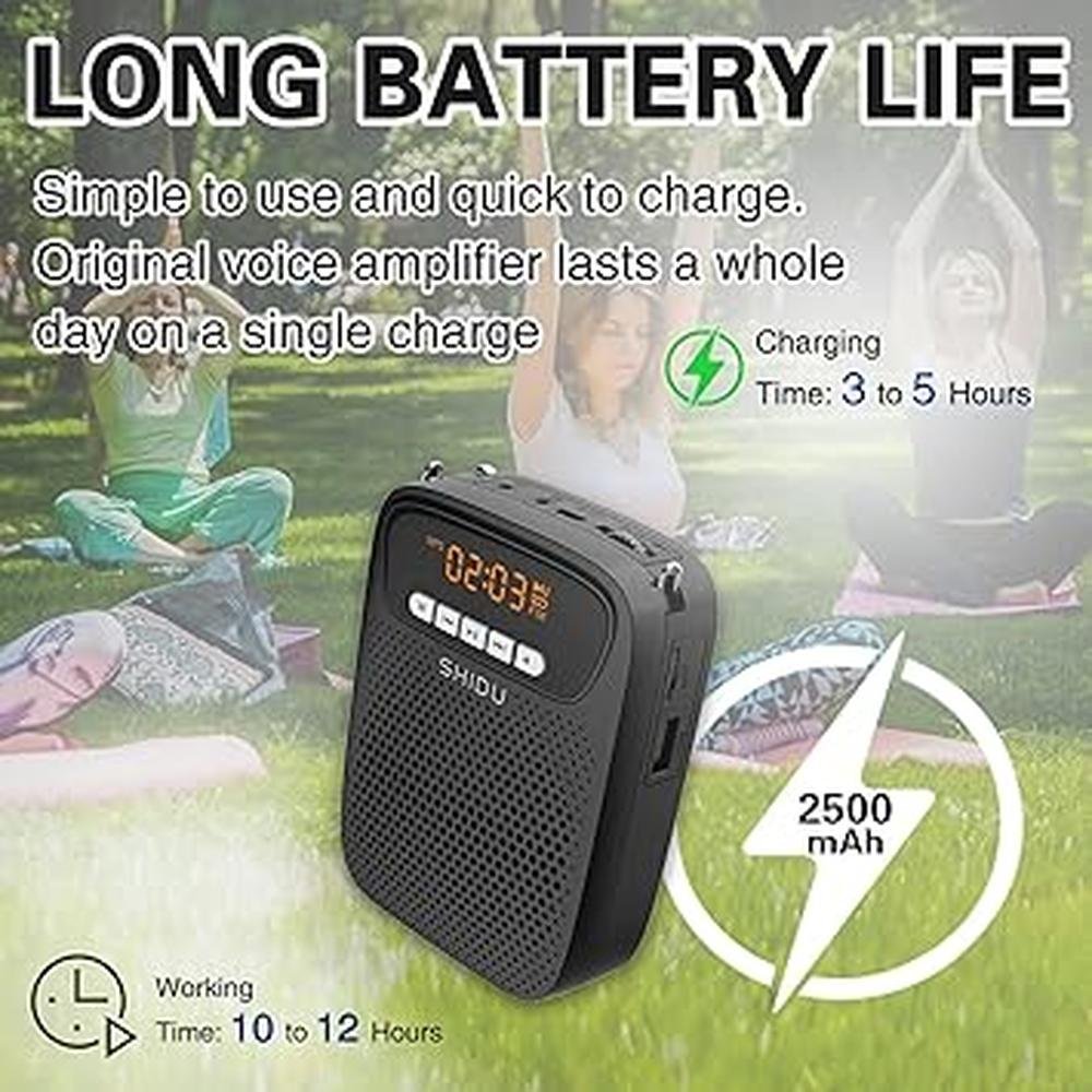 Portable Voice Amplifier: USA Warehouse BMB07SH6DS6G 15W – Close-up Detail