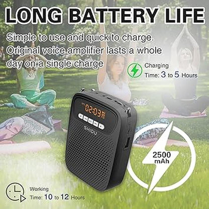Portable Voice Amplifier: USA Warehouse BMB07SH6DS6G 15W – Close-up Detail