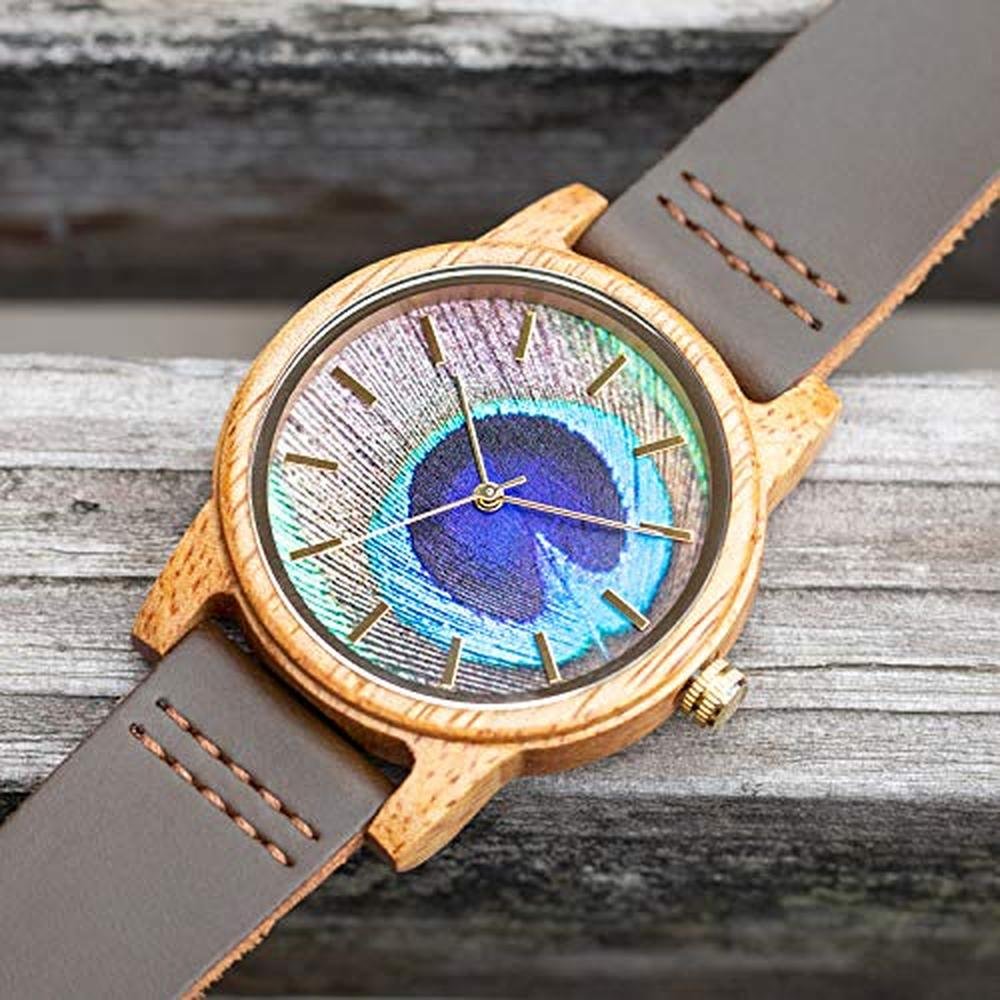 Wooden Watch: MUJUZE UW1008Mango 40mm Unisex Natural – Side View