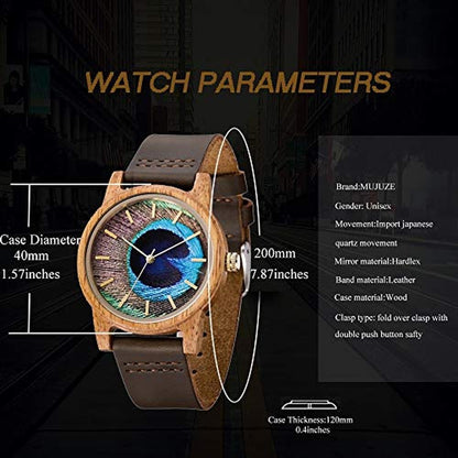 Wooden Watch: MUJUZE UW1008Mango 40mm Unisex Natural – In Use