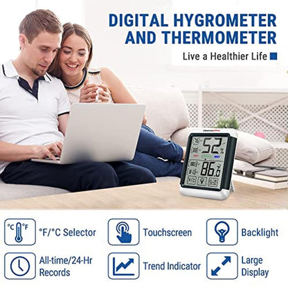 Indoor Thermometer: Thermopro TP55 Digital Hygrometer – Side View