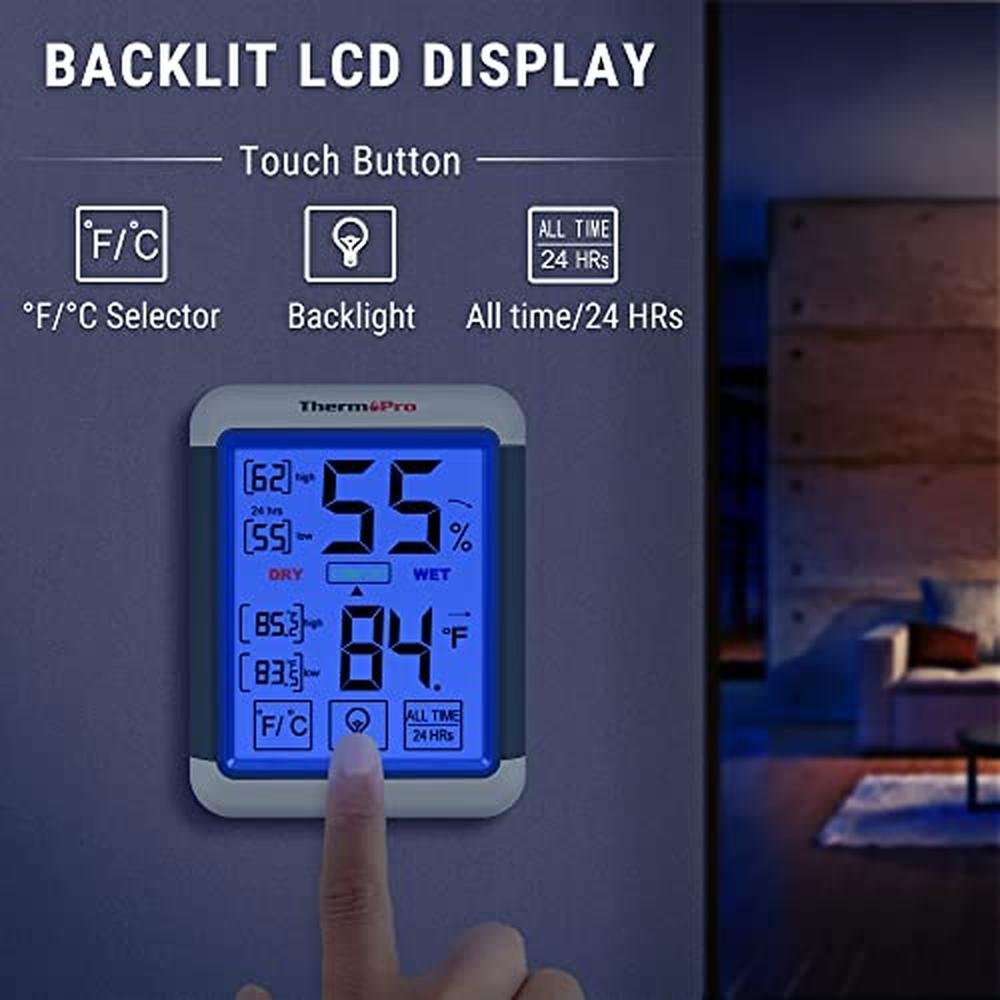 Indoor Thermometer: Thermopro TP55 Digital Hygrometer – Close-up Detail