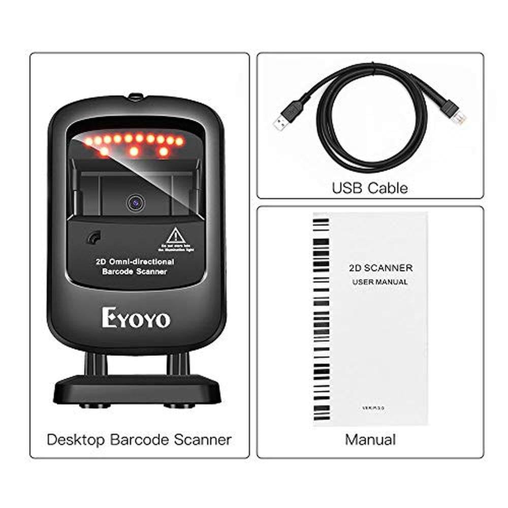 Barcode Eyoyo: Eyoyo 1D 2D Desktop Barcode Scanner – Close-up Detail