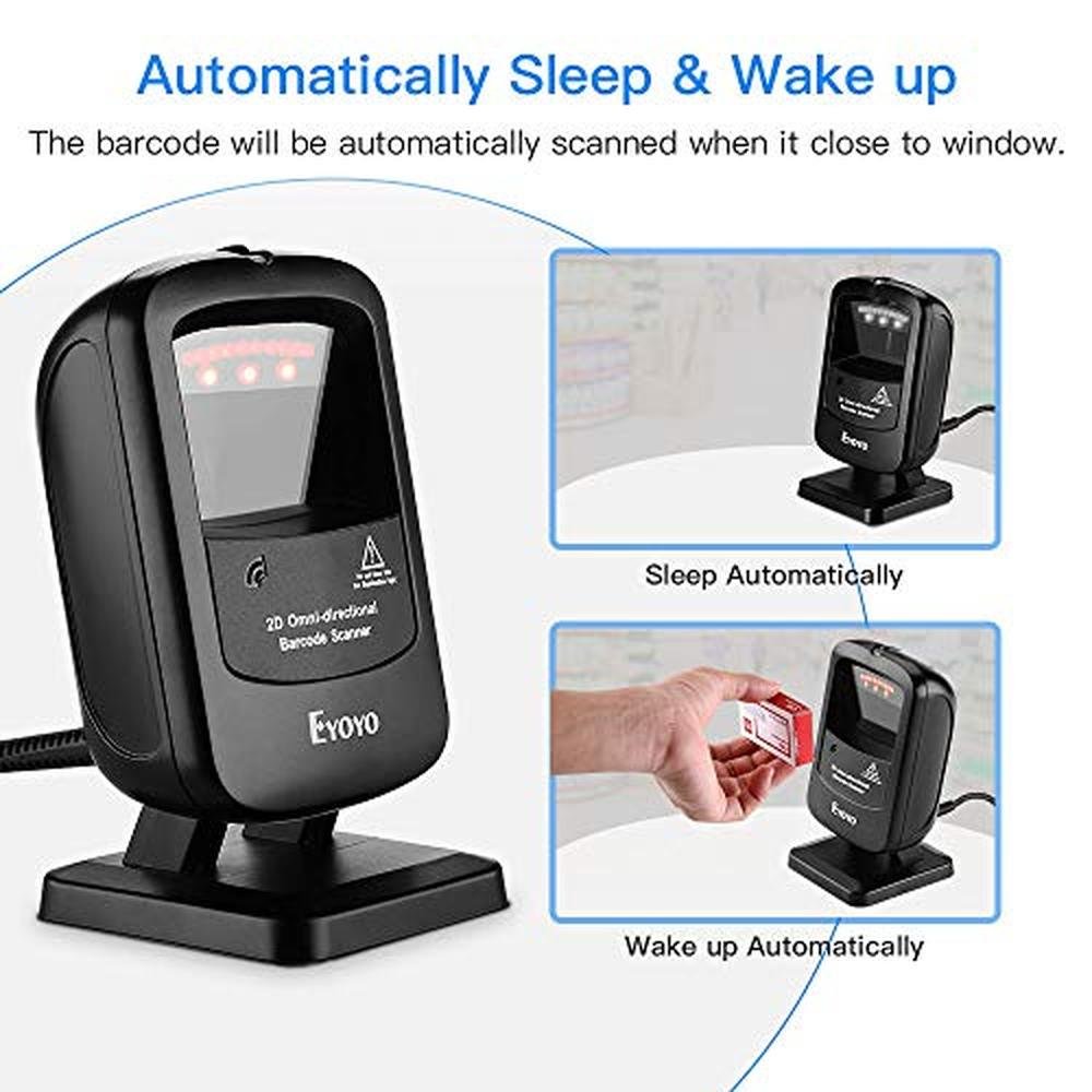 Barcode Eyoyo: Eyoyo 1D 2D Desktop Barcode Scanner – Packaging