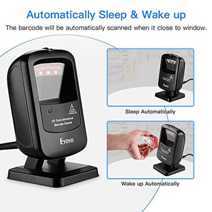 Barcode Eyoyo: Eyoyo 1D 2D Desktop Barcode Scanner – Packaging