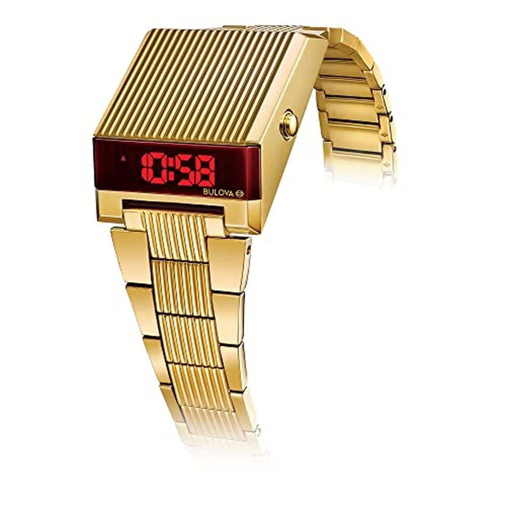 Luxury LED Watches: Bulova Mens Archive Series LED – Side View