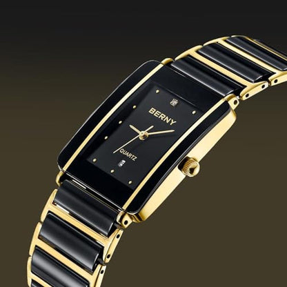 Men's BERNY Quartz Watches: BERNY Men's Ceramic Band Watch – Side View