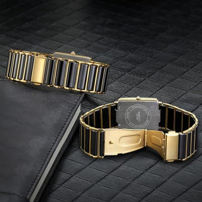 Men's BERNY Quartz Watches: BERNY Men's Ceramic Band Watch – Close-up Detail