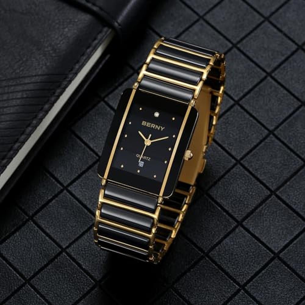 Men's BERNY Quartz Watches: BERNY Men's Ceramic Band Watch – In Use