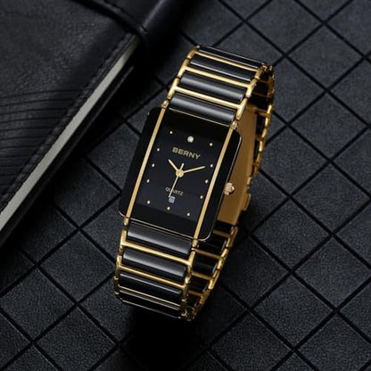 Men's BERNY Quartz Watches: BERNY Men's Ceramic Band Watch – In Use